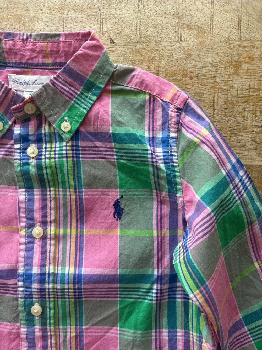 Ralph Lauren Baby Boy Plaid Shirt size 18m